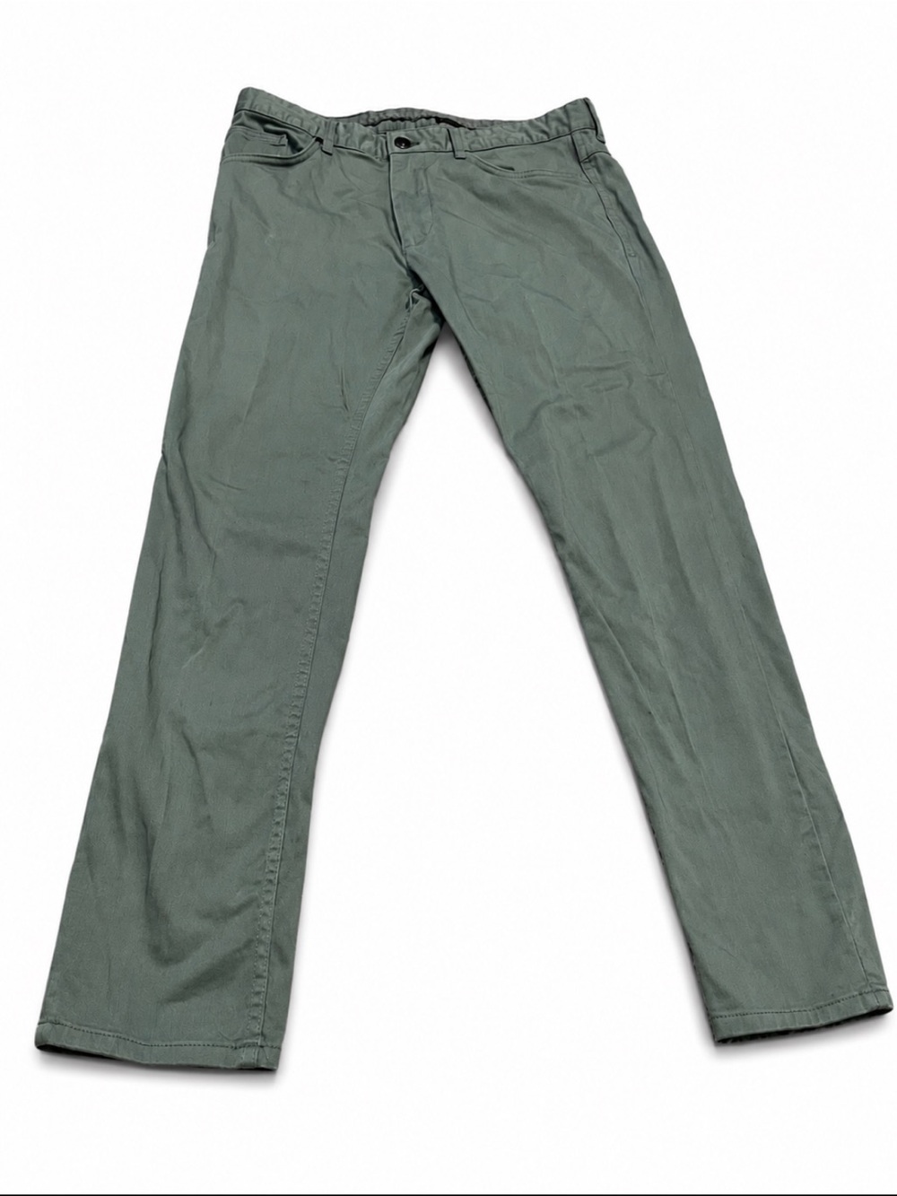 Zara Man Men’s 32 Skinny Fit Sage Green Chino Pants Casual Trousers